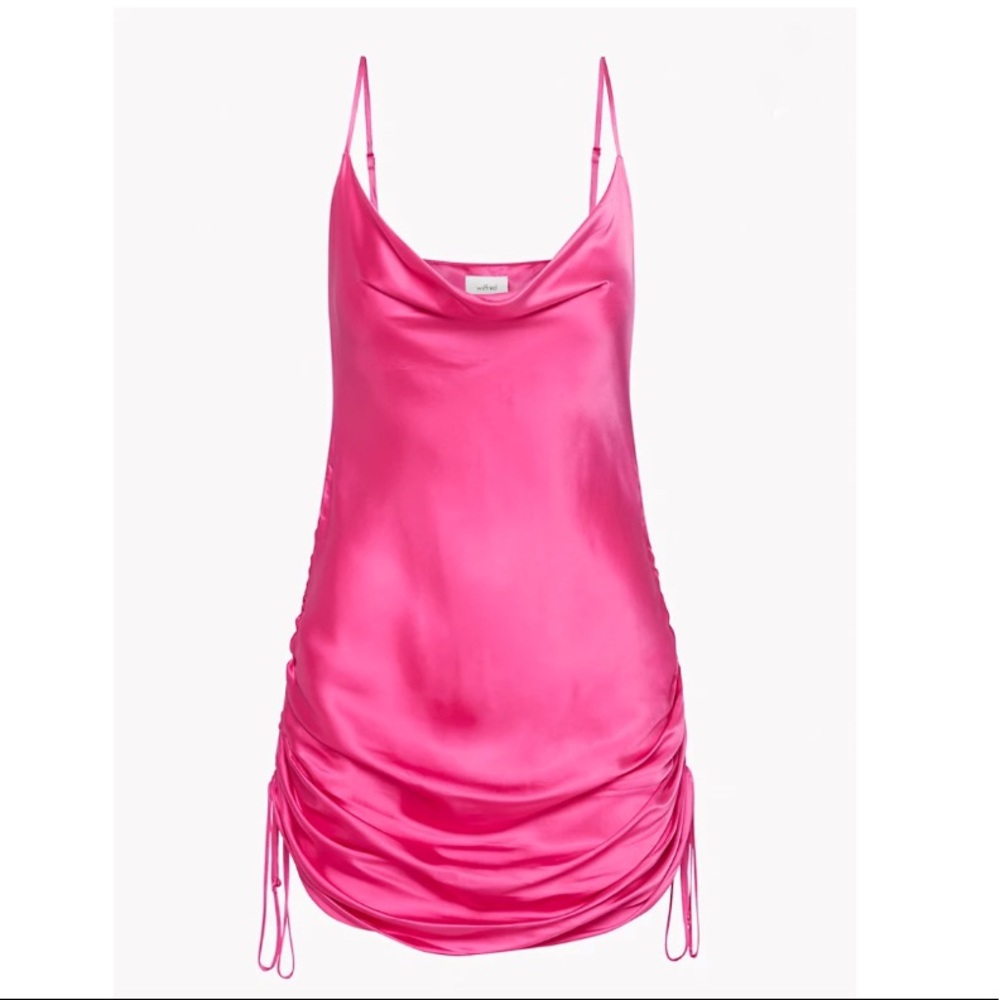 Aritzia Only Ruched Slip Dress
